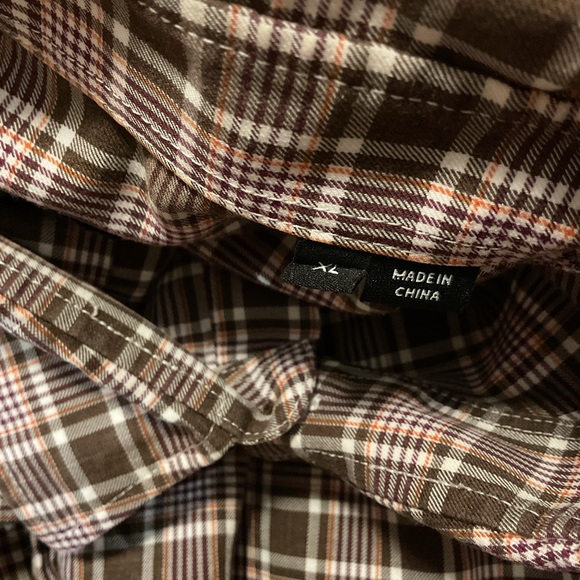 Hugo Boss Men’s Slim Fit Plaid Button Up Shirt Brown Long Sleeve - Picture 9 of 11